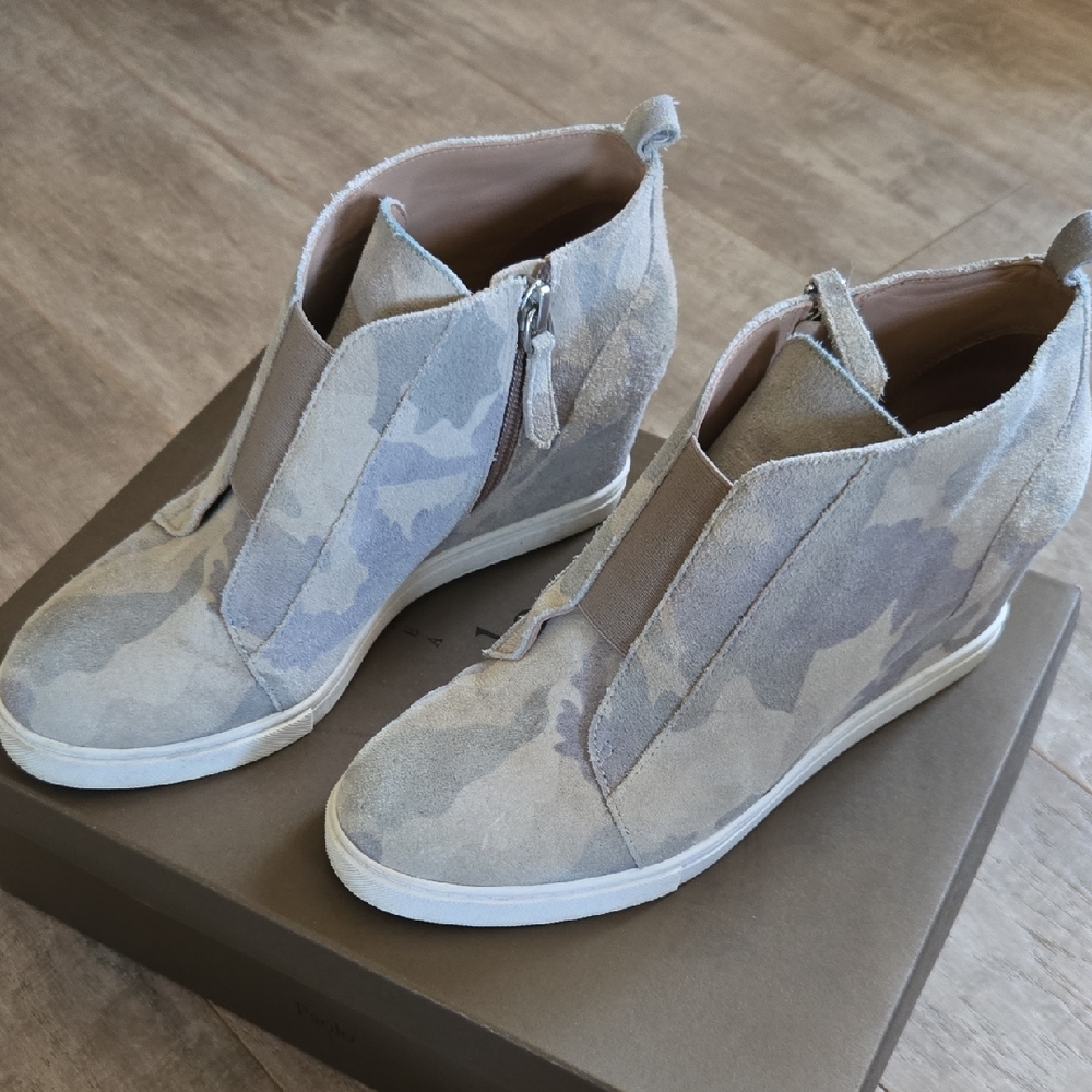 Linea Paolo Felicia Camo Wedge Sneaker